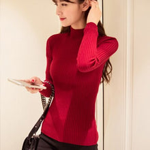 Load image into Gallery viewer, Winter Casual Knitted Turtleneck Sweater Women Fashion
